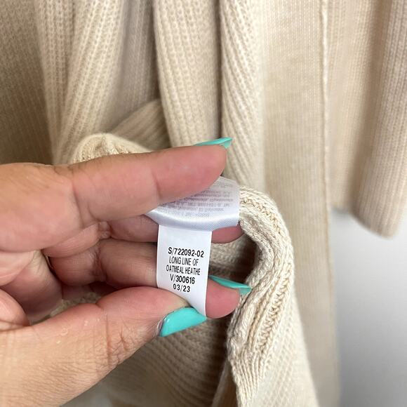 Old Navy Beige Cozy Knit Open Front Fall Duster Cardigan Minimalist Women's 3X - Picture 5 of 7